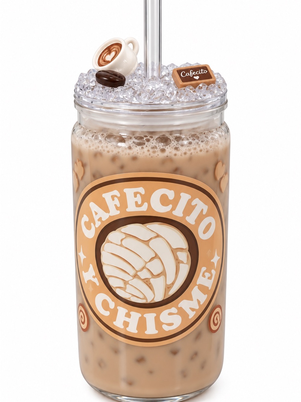 Insulated Iced Tumbler - Beige & Brown